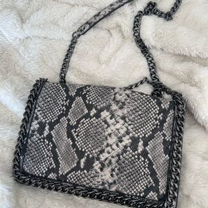 Aldo Monochrome Snake Print Crossbody Bag